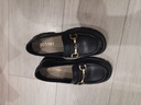 卓诗尼乐福鞋女2026年春春新款复古学院女鞋子厚底单鞋英伦风小皮鞋女 黑色 35 实拍图