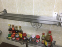 纽伦贝诗304不锈钢厨房置物架免打孔打孔壁挂收纳架调料架挂架层架挂件 80*15单层（免打孔/打孔两用） 实拍图