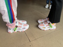 哈比熊童鞋夏季儿童运动鞋男童运动凉鞋女童单网鞋GU8001 粉色30码 实拍图