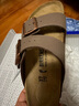 BIRKENSTOCK勃肯德国进口男女款经典舒适软木Arizona双扣拖鞋送父亲送长辈 棕色窄版151183 37 实拍图