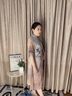 恒源祥中年妈妈装夏装中国风改良旗袍短袖连衣裙中老年女装洋气印花裙子 实拍图