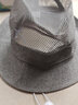 万宏达遮阳帽中老年帽子男夏天草帽礼帽凉帽休闲户外网眼帽老人爸爸 气质雾霾灰（90%顾客选择） M(56-58cm)可调节 实拍图