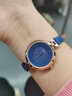 聚利时新款时尚简约小盘皮带手表薄款石英时装女表生活防水学生表JA-864 D宝蓝色 实拍图