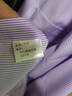 罗蒙（ROMON）两件装 条纹免烫衬衫男士长袖棉质吸汗弹力春秋商务休闲抗皱衬衣 【长柚两件】紫条+蓝细格 41 码(175/96A) 实拍图