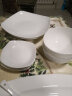 瓷秀源 纯白骨瓷盘子陶瓷碟子菜盘饭盘牛排盘西餐盘简约瓷器可定制 4.5英寸方汤 实拍图