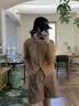 雪茜曼棒球帽男弯檐显脸小女士美式复古潮人情侣咖啡色大码鸭舌帽子女 实拍图