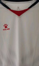 KELME /卡尔美定制足球服男套装比赛透气短袖V领组队服印字印号球衣 白红 XL 实拍图