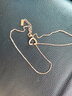 AJIDOU生日阿吉豆项链女爱心水钻镂空个性吊坠玫瑰金色锁生日新年礼物女 金色+银色 38.4cm 实拍图