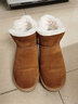 红蜻蜓雪地靴冬款厚底羊毛加绒短靴女鞋防寒保暖女雪地女棉鞋WLC43471 棕色 38 实拍图