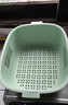 康之伴（KANGZHIBAN）沥水篮双层洗菜盆菜篮子火锅洗菜篮水果盆洗水果器收纳篮水果篮 北欧绿-大号 实拍图