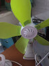 中联（ZOLEE）小风扇迷你微风扇电风扇小电扇台扇夹扇壁扇家用办公室学生宿舍床头蚊帐 直径28cm【扇叶11cm】绿 标配 实拍图