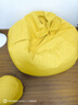 米客米家懒人沙发豆袋家用卧室可躺可睡创意小坐墩单人阳台休闲椅子榻榻米 奶黄色 豪华款（100*120)送脚蹬 实拍图