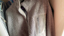 COCOBELLA时尚立领颗粒绒休闲短外套女加厚保暖毛绒夹克SC33 灰色 M 晒单实拍图