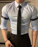 BJYL男士皮革手环袖臂环男生手链体育生衬衫袖箍上臂绑带装饰品choker 单只 实拍图
