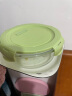 德玛斯耐热玻璃保鲜盒微波炉饭盒冰箱收纳便当泡面碗餐盒北欧绿圆1000ml 实拍图