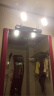 樱冠（SERULA） LED镜前灯可免打孔双三头简约不锈钢浴室卫生间伸缩镜柜灯化妆灯 双头2x3W(30cm) 暖光 实拍图