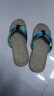 贵足享 家居拖鞋 情侣新款亚麻拖鞋 人字拖鞋 防滑室内拖鞋 凉拖鞋 蓝绿色 40-41 (270mm) 实拍图