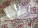 盛哲卡婴儿衣服0-3个月新生儿上衣夹棉保暖内衣长袖 紫+白（2件装） 66码（正常袖口） 实拍图