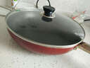 双喜平底锅不粘锅家用小煎锅煎蛋饼牛排煎锅电磁炉燃煤气通适用 明火燃气专用28CM【带盖】 实拍图