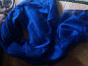 北诺 围巾女秋冬季长款纯色棉麻女士围巾披肩两用礼物 宝蓝 实拍图