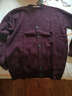 恒源祥加厚纯羊毛衫开衫男秋冬新款男装外搭V领中年保暖上衣针织毛线衫 紫红 XL /180/115 实拍图