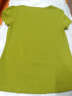艾路丝婷夏装新款T恤女短袖上衣韩版修身体恤TX3560 军绿色V领 S 实拍图