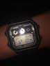 卡西欧（CASIO） 卡西欧(CASIO)小方块数显电子表狂飙安欣同款男防水学生运动手表 AE-1100W-1A 实拍图