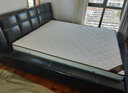 锦皓（JURHOO）锦皓皮床真皮床现代简约卧室床双人床主卧婚床大床皮艺床储物床 高箱床+2床头柜+独立袋乳胶床垫 1500*2000 实拍图