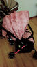 flykids婴儿推车超轻便携口袋伞车可坐躺宝宝车可上飞机避震换向折叠童车 单向款淡雅粉 实拍图