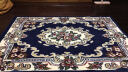 月之吻客厅茶几地毯卧室地毯欧式风格威尔顿机织地毯 蓝色 115*160CM 实拍图