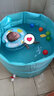 诺澳 婴儿游泳池大号家用室内儿童游泳桶免充气泳池宝宝洗澡桶 80x80cm全夹棉车子蓝款-均码脖圈 实拍图