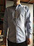 男士保暖衬衫加绒加厚商务正装纯色结婚衬衣职业装工装加大码大号大码工作服 8807 41 实拍图