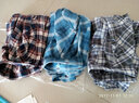 意宾男装衬衣春秋季休闲全棉衬衫百搭青年男士纯棉磨毛格子长袖衬衫男 MG02-02 2XL 实拍图