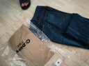 千纸鹤男士黑色牛仔裤春秋新款直筒宽松休闲长裤男生裤子男潮82791 01D牛仔黑 加绒 33 (2尺6) 实拍图