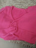 艾舞戈儿童舞蹈服练功服上衣女童秋冬加绒加厚扭花披肩外套宝宝跳舞服装 玫红色 XL (身高135-145cm) 实拍图