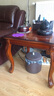 艾米河 深色正方型方几欧式茶几实木美式边几角几电话长宽70CM阳台休闲茶几三件套80CM洽谈桌 70*70*60CM方几/216# 实拍图