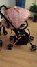 flykids婴儿推车超轻便携口袋伞车可坐躺宝宝车可上飞机避震换向折叠童车 单向款淡雅粉 实拍图