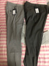 POWO西裤男修身灰色西服裤子商务直筒正装男士上班秋冬韩版免烫西装裤 浅灰色（春夏款-平纹） 30 码（适合115-125斤） 实拍图