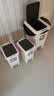 ku-life 手按垃圾箱大 脚踏垃圾桶家用 塑料卫生间厨房卫生桶 纸篓箱 带底轮垃圾桶45L 实拍图