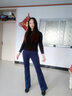 韩依索丝高腰微喇叭裤女春夏垂感显瘦女士休闲裤2025新款百搭修身女装裤子 黑色微喇—加绒 L 【建议105-114斤】 实拍图