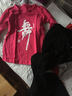艾舞戈儿童舞蹈服女童秋季练功服拉丁舞服男童形体印花T恤上衣套装 【套装】玫红长袖+长裤 130 (身高130-140cm) 实拍图