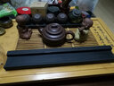 石匠同丰 天然乌金石茶杯架 茶盘茶台配件 石头杯架 黑金石茶杯托 打蜡版 实拍图