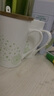 莲泽 陶瓷咖啡杯子马克杯情侣杯创意早餐杯子办公水杯带盖带勺子 亚光绿配木盖瓷勺 实拍图