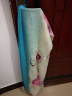 上海故事羊毛围巾女士秋冬季保暖纯色印花披肩 177007 188021蓝色 晒单实拍图