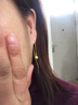 菜百首饰 黄金耳饰 足金时尚磨砂圆珠足金耳线耳饰 计价 HJ 黄金耳饰 约3.12g 实拍图