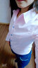 安依莲 职业装衬衫女加绒加厚春季OL通勤白色衬衣工作服修身商务工装 酒红短 M 实拍图