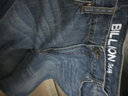 BILLION纯棉牛仔裤男直筒中腰四季款秋冬厚款轻商务休闲裤子中青年B15114 常规 114中蓝（11盎款） 36 (2.76尺) 实拍图