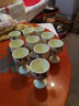 爵仕臻品景德镇创意白酒酒杯酒具套装陶瓷小酒杯瓷器分酒器酒盅中式礼品 12头丁香A款 实拍图
