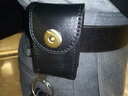 布朗克穿皮带汽车钥匙腰包通用挂腰带车钥匙套家锁匙包真皮牛皮男1652C A-植鞣-咖啡 实拍图