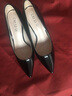 彩姿莲高跟鞋女 细跟性感夜店超高跟鞋漆皮尖头高跟单鞋 黑色10.5CM 39 实拍图
